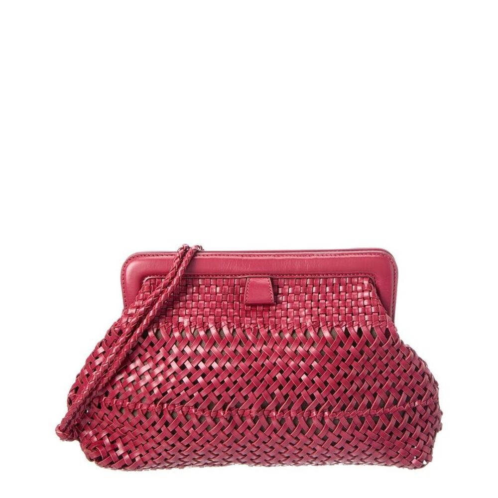 Rafé Fernanda Leather Clutch, Red